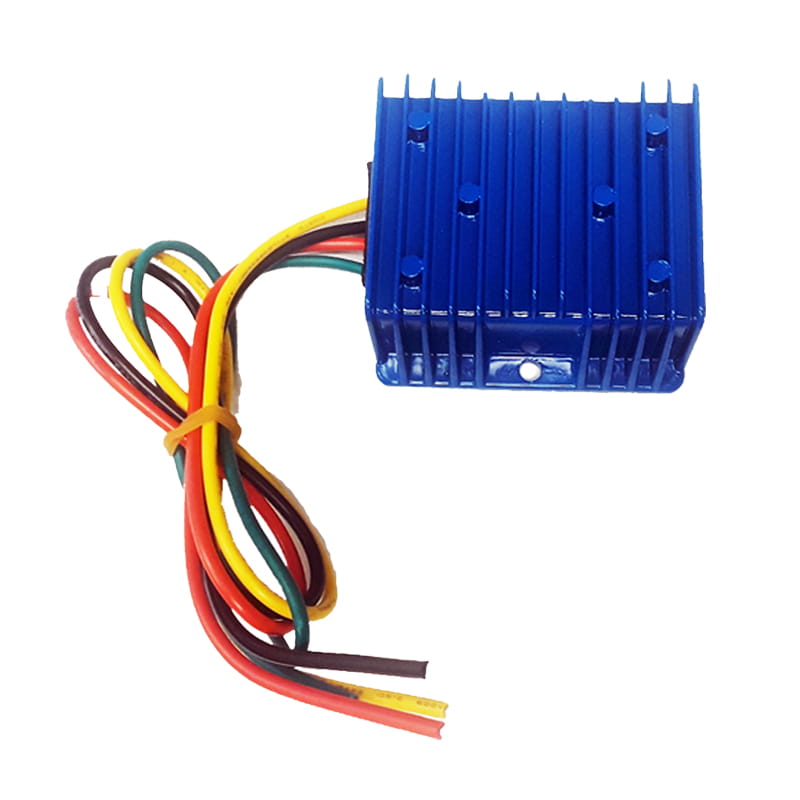 Reliance 12-volt, 10-amp golf cart voltage reducer, designed for 36-volt and 48-volt electric Club Cars, EZ-GO, and Yamaha golf carts.