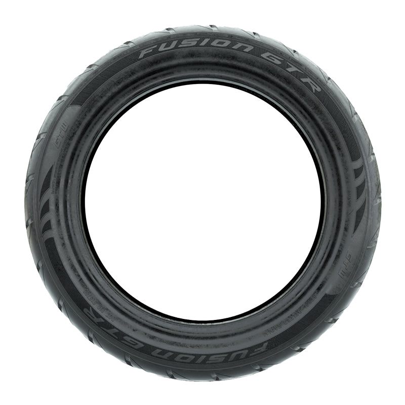 Sidewall view profile of the GTW Fusion GTR steel belted radial golf cart tire in 215/40R12 size, designed for 12"x7" rims, offered for sale by Salt City Golf Cart in Hutchinson, Kansas.