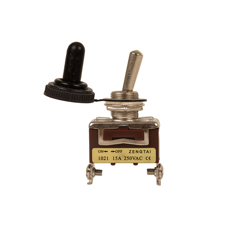 Alternate view of toggle switch with protective rubber switch boot included, designed for XSeries golf carts and PTVs.