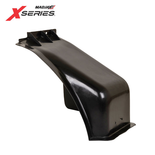 Replacement front driver side OEM inner fender liner / splash shield for MadJax XSeries golf carts, model year 2023, offered with free shipping by Salt City Golf Cart in Hutchinson, Kansas, Item #28-074.