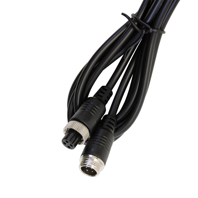 Detailed view of the XSeries reverse camera cable connector ends, displaying the 4-pin connectors male and female.