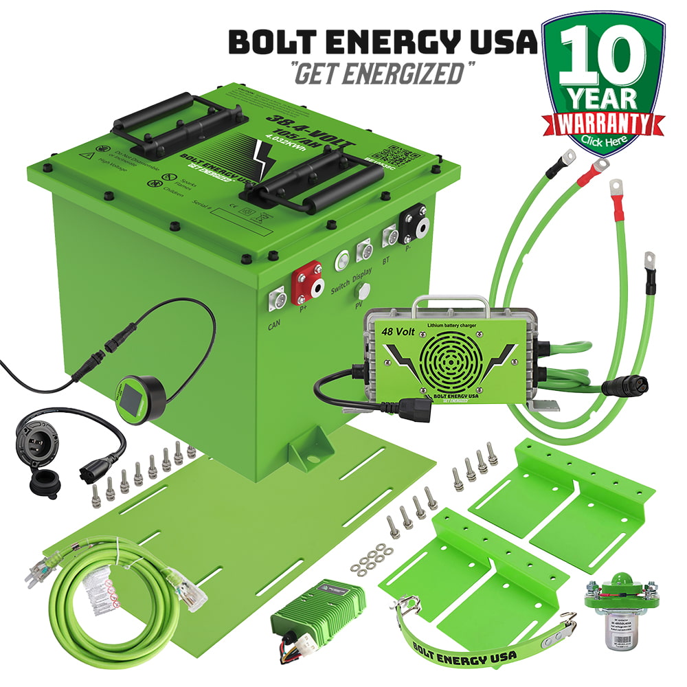 36V 105AH Golf Cart Lithium Battery Professional Kit | Bolt Energy