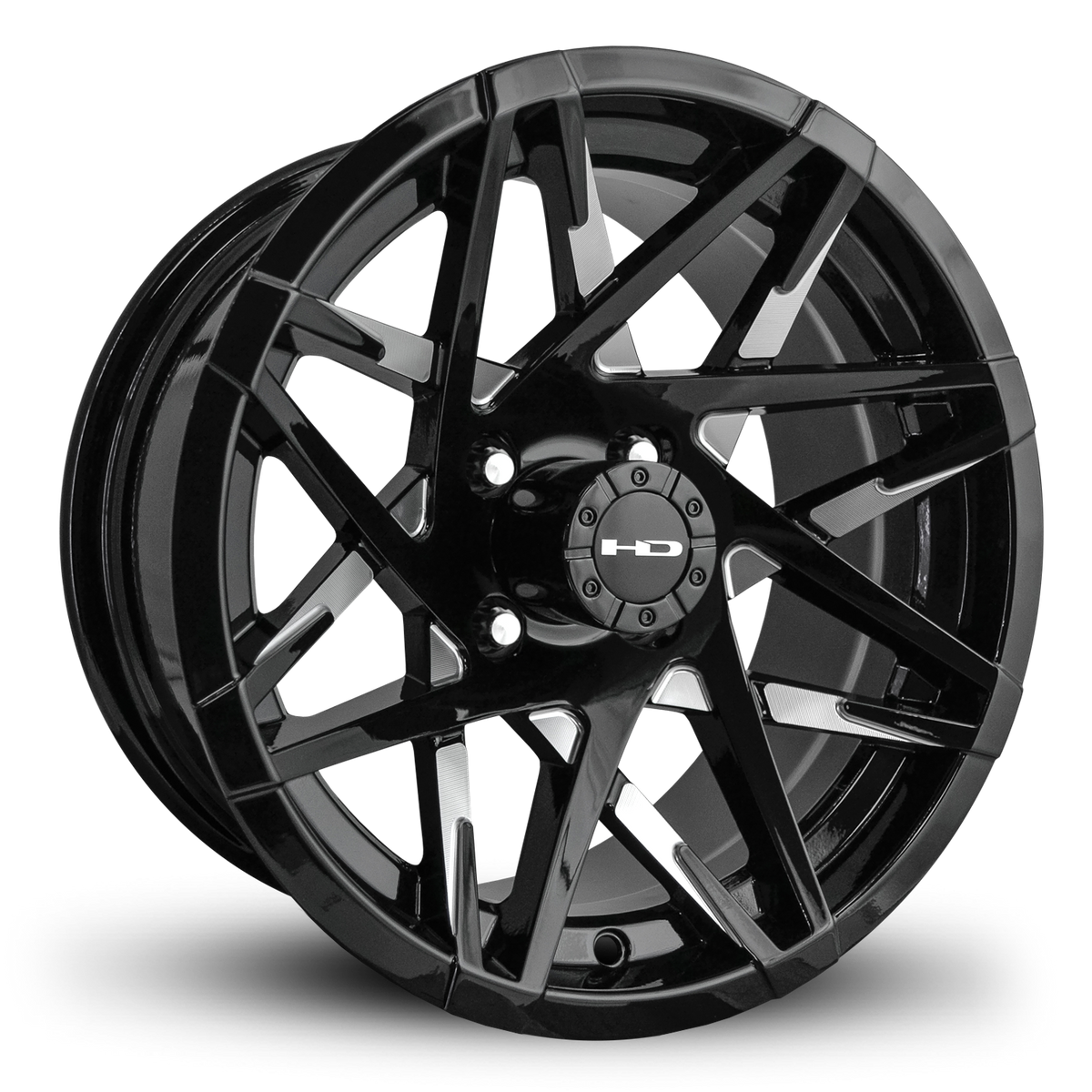 HD Golf Canyon 14x7 -14 4x101.6mm 68.2mm Gloss Black/Milled Face