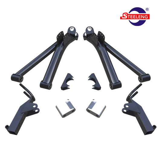 6-inch A-Arm golf cart lift kit by SGC designed for 1985-1991 model year G2 as well as 1991-1995 model year G9 gas and electric golf carts, offered with free shipping by Salt City Golf Cart, model #LKYM01.