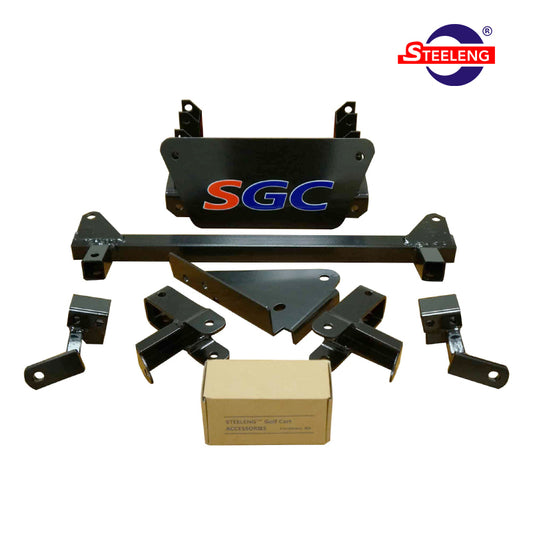 Economy 4-inch Block Spindle Extension lift kit by SGC designed for 2007-2016 model year gas and electric powered Yamaha Drive (G29) golf carts, offered with free shipping by Salt City Golf Cart, model #LKYM04.