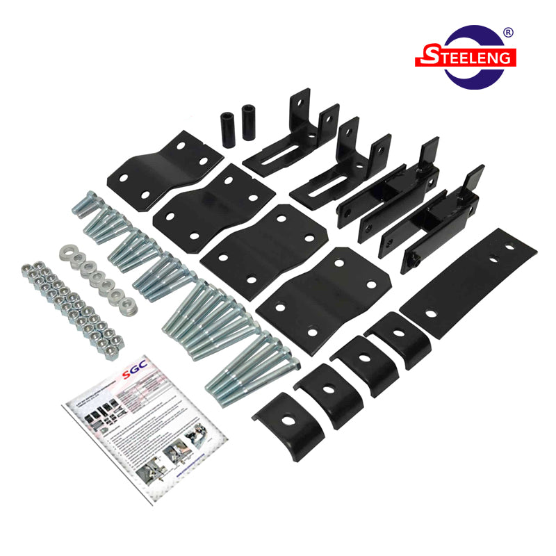 Economy 4-inch Block Spindle Extension lift kit by SGC designed for 1995-2002 model year gas and electric powered Yamaha G14, G16, and G19 golf carts, offered with free shipping by Salt City Golf Cart, model #LKYM05.
