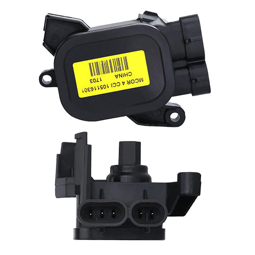 Alternate views including plug orientation and pin detail on replacement potentiometer for newer Club Car models, for sale near Hutchinson, Kansas.