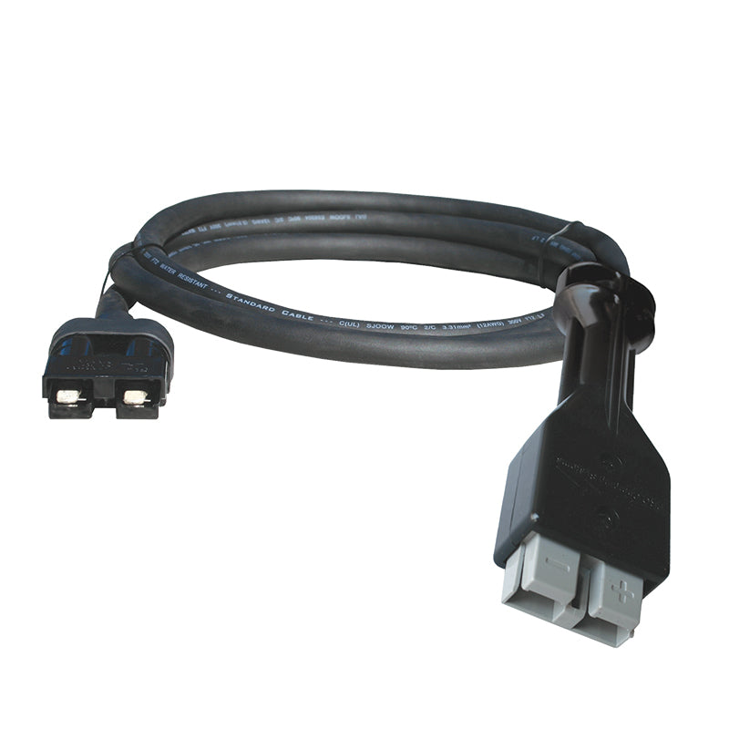 Golf cart charger replacement cable, 7' length, with Anderson SB50 connectors at both ends, compatible with Eagle Performance chargers, sold by Salt City Golf Cart, with free shipping.