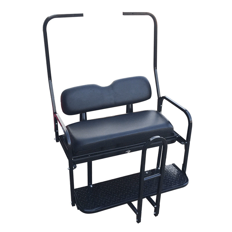Old style Club Car DS rear flip seat with grab bar for sale near Hutchinson, Kansas - includes free grab bar.