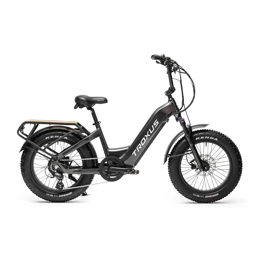 Troxus Lynx Plus 20" Fat Tire E-bike in Charcoal Gray finish.