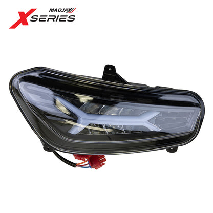 Replacement passenger side LUX LED headlight assembly for Storm golf carts and XSeries X2, X4, and X6 models, 2023 and newer, sold with free shipping by Salt City Golf Cart, Item #02-131-2.