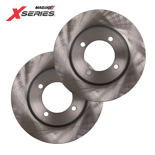 Save by buying a Set of 2 front brake rotor replacements for your MadJax XSeries Storm golf cart, model years 2023 and newer, offered with free shipping, Part #28-028 (x2).