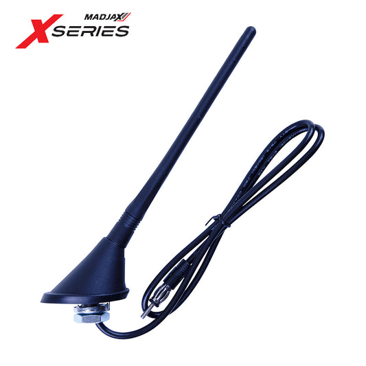 Replacement Madjax XSeries Storm FM radio antenna with coax cable and mounting bolt, sold by Salt City Golf Cart and includes free shipping, Item #28-387-23.