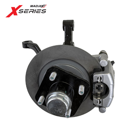 OEM replacement right front passenger side brake, rotor, caliper, bearing, and spindle assembly for non-lifted XSeries Storm Generation 2 golf carts, model years 2024 and newer, offered with free shipping, Item #28-436.