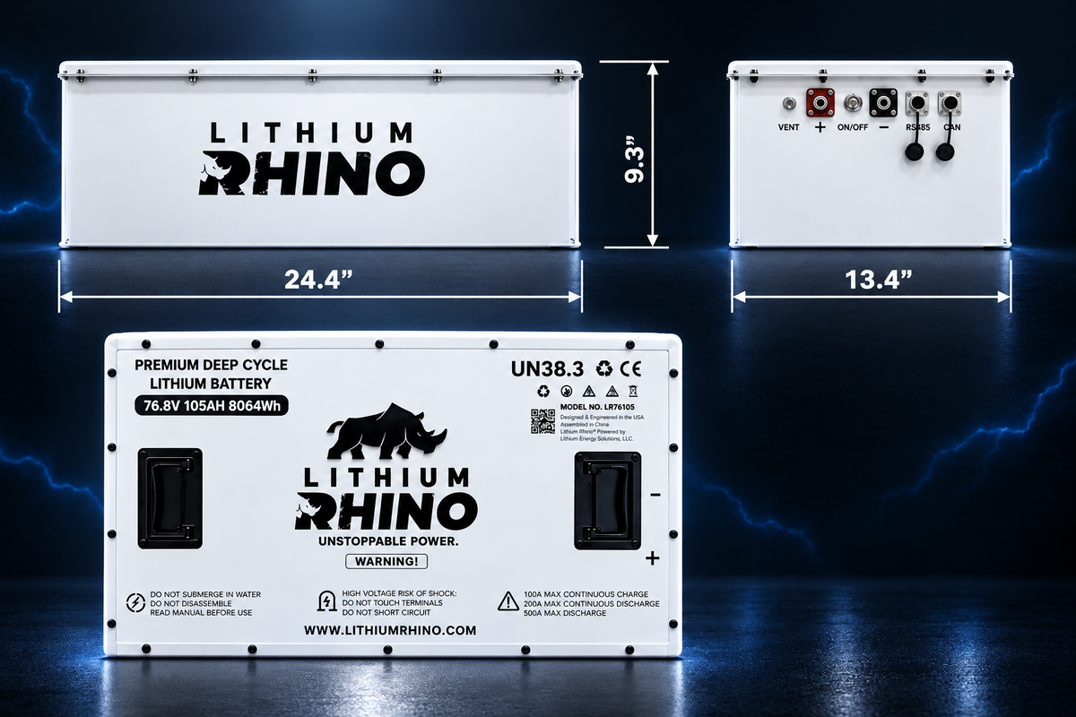 76V 105Ah Lithium Rhino Conversion Kit Self-Heated