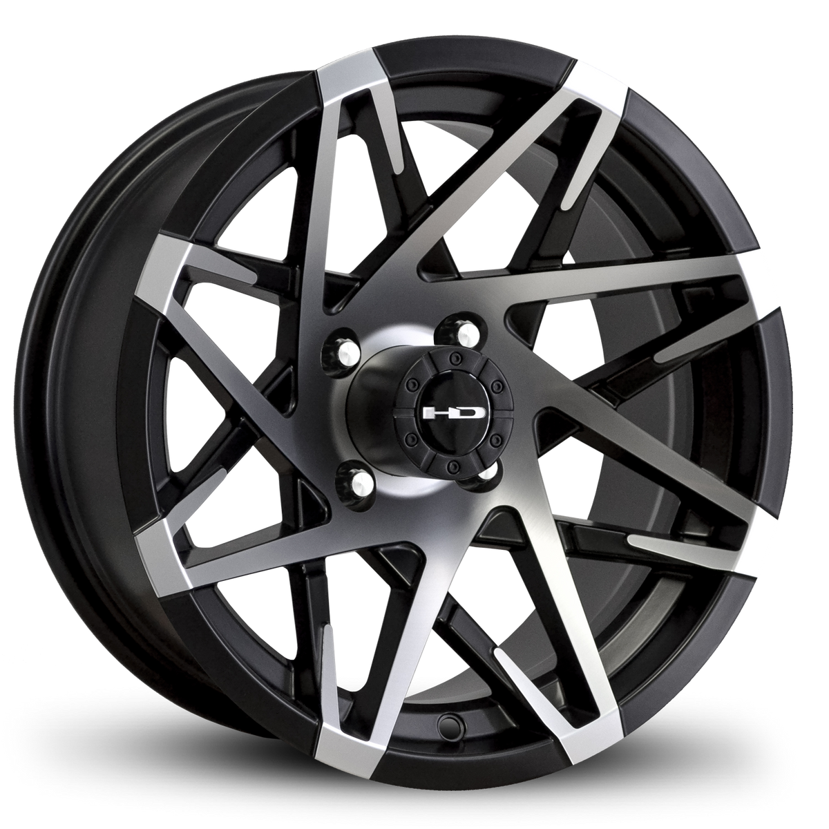 HD Golf Canyon 12x7 -14 4x101.6mm 68.2mm Satin Black/Machined Face