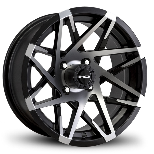 HD Golf Canyon 12x7 -14 4x101.6mm 68.2mm Satin Black/Machined Face
