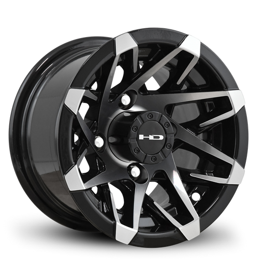 HD Golf Canyon 10x7 -14 4x101.6mm 68.2mm Gloss Black/Machined Face
