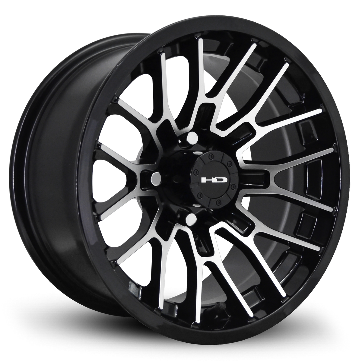 HD Golf RTC 14x7 -14 4x101.6mm 68.2mm Gloss Gun Metal/Machined Face