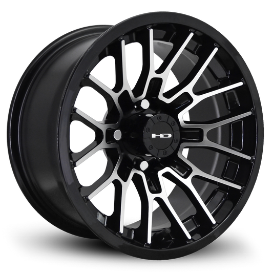 HD Golf RTC 14x7 -14 4x101.6mm 68.2mm Gloss Gun Metal/Machined Face