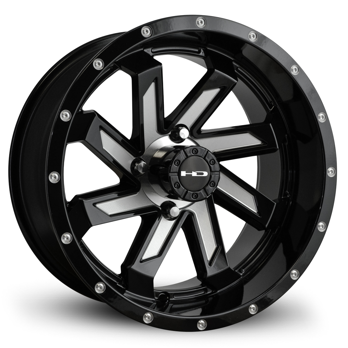 HD Golf Saw 14x7 -14 4x101.6mm 68.2mm Gloss Black/Milled Face