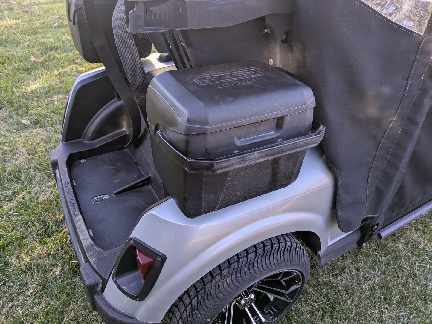 2018 Silver EZGO RXV with Enclosure and Soundbar