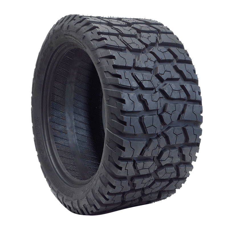 Angled view of the 22x10.5-14 bias ply 6-ply rated SGC Gator hybrid DOT approved golf cart tire, Item #TR1401.