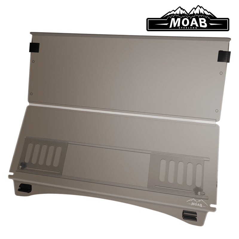 Main product photo for the new MOAB folding tinted and vented Yamaha Drive G29 windshield from Steeleng, best prices, and constructed with 4mm acrylic, offered with 2-year factory warranty, all necessary mounting hardware and free shipping, Item #WSYM10.