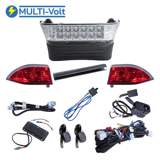 Multi-volt Precedent Deluxe LED light kit Hi/Lo beams, including street legal components for 2008.5 and newer model year electric, including bucket harness, turn signal, brake lights, and horn, offered with free shipping and best prices from Salt City Golf Cart.