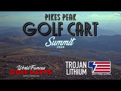 Youtube video courtesy of Trojan Lithium featuring the first time ever driving a golf cart up Pike's Peak using a Trojan OnePack lithium conversion kit, with 25% of the battery remaining after summiting the mountain.