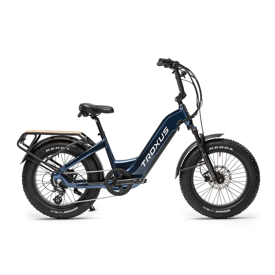 Troxus Lynx Plus 20" Fat Tire E-bike in Dusk Blue finish, available for sale near Hutchinson Kansas.